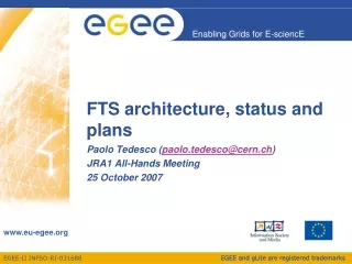 FTS architecture, status and plans