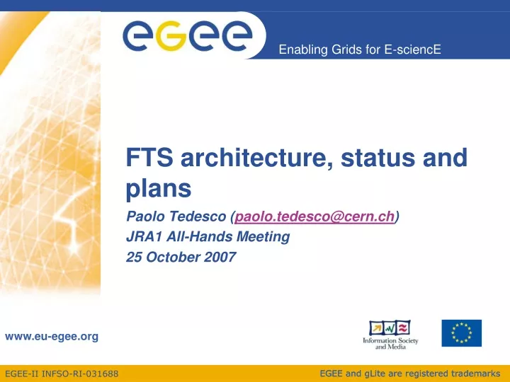 fts architecture status and plans