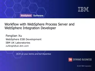 Workflow with WebSphere Process Server and WebSphere Integration Developer