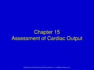 Chapter 15 Assessment of Cardiac Output