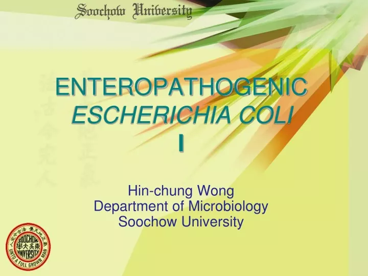 enteropathogenic escherichia coli i