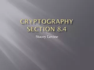 Cryptography Section 8.4