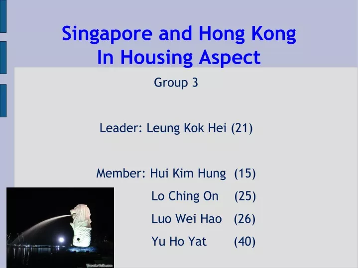 singapore and hong kong in housing aspect