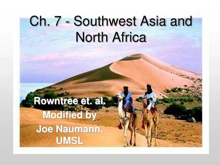 ch 7 southwest asia and north africa
