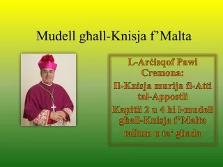 Mudell għall-Knisja f’Malta