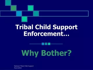 Tribal Child Support Enforcement…