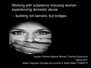 Tayside Violence Against Women Training Consortium Spring 2011