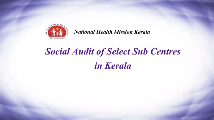 national health mission kerala