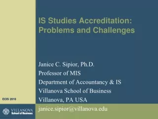 IS Studies Accreditation: Problems and Challenges