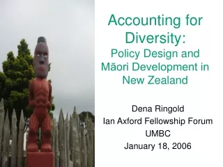 Accounting for Diversity:  Policy Design and Māori Development in New Zealand