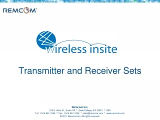 Transmitter and Receiver Sets