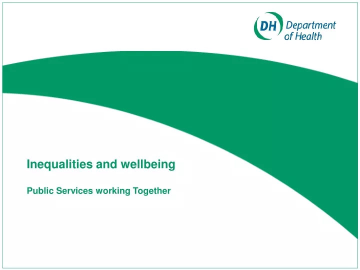 inequalities and wellbeing