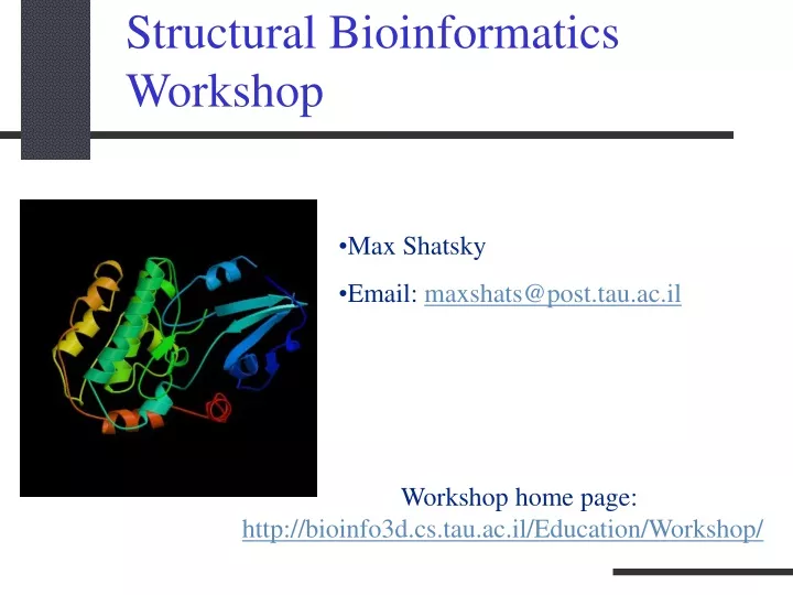 structural bioinformatics workshop