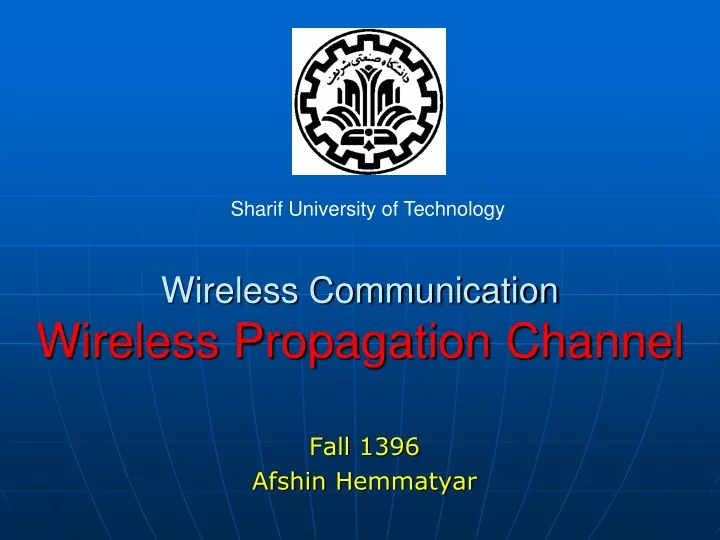 wireless communication wireless propagation channel