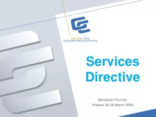 Services Directive Bénédicte Fournier Krakow 26-28 March 2009