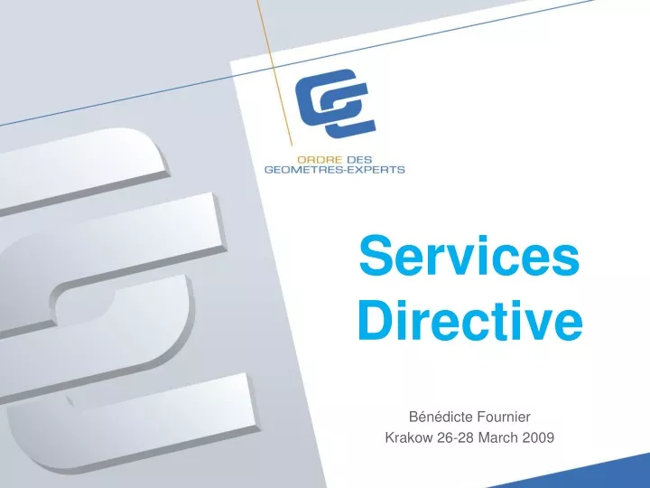 services directive b n dicte fournier krakow 26 28 march 2009