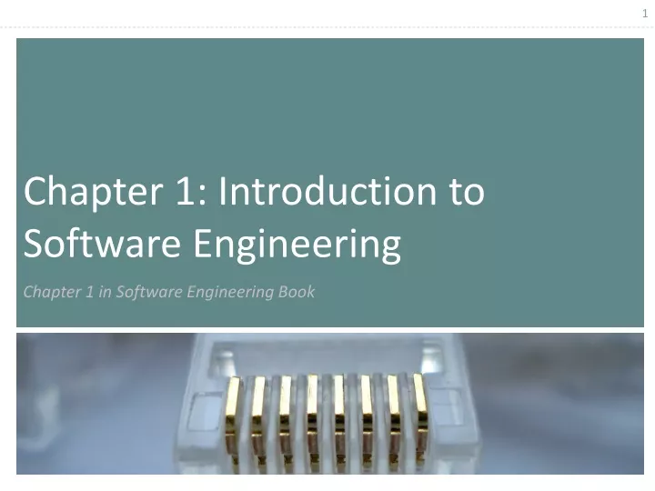 chapter 1 introduction to software engineering