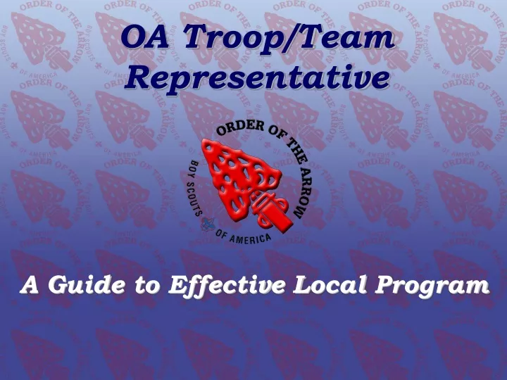 oa troop team representative