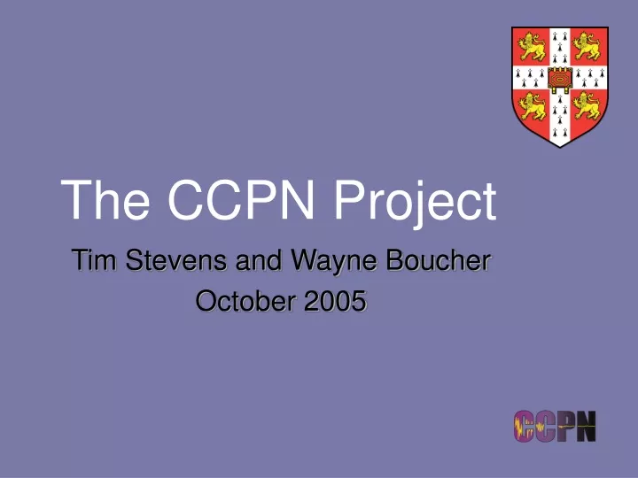 the ccpn project