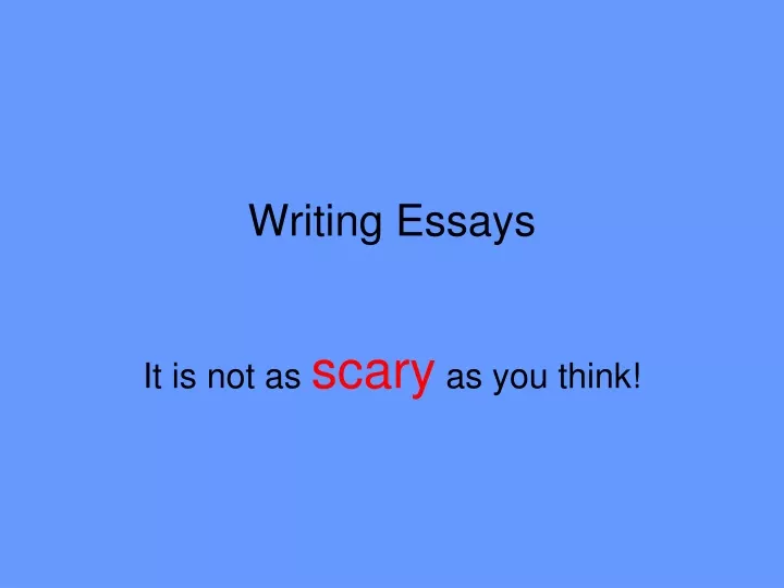 writing essays