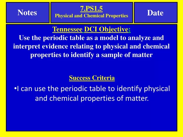7 ps1 5 physical and chemical properties
