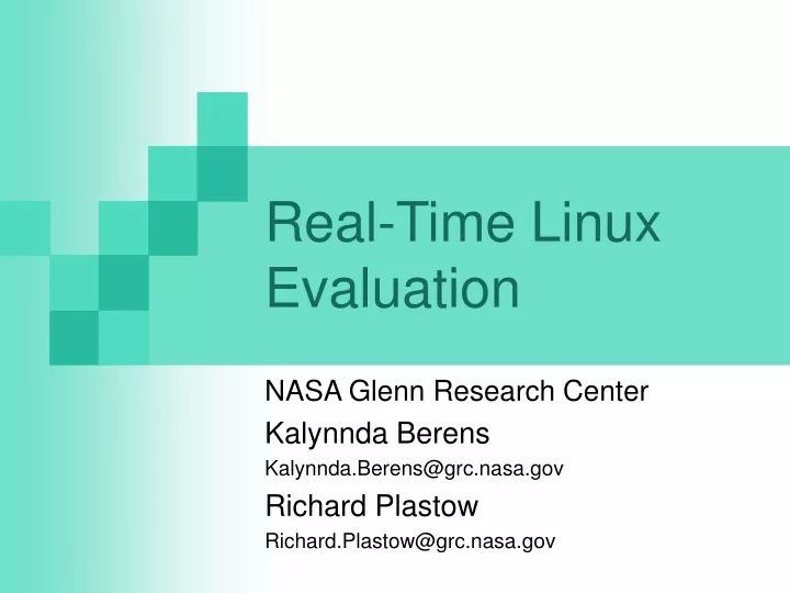 real time linux evaluation