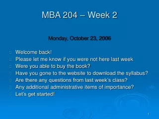 MBA 204 – Week 2