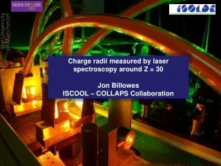 Charge radii measured by laser spectroscopy around Z = 30 Jon  Billowes