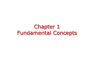 Chapter 1 Fundamental Concepts