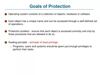 Goals of Protection