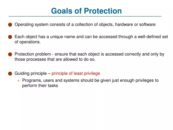 goals of protection