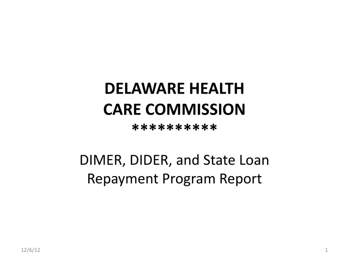 delaware health care commission