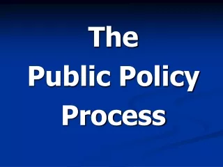 The  Public Policy Process