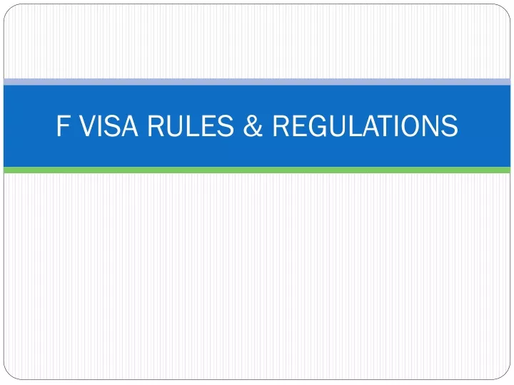 f visa rules regulations