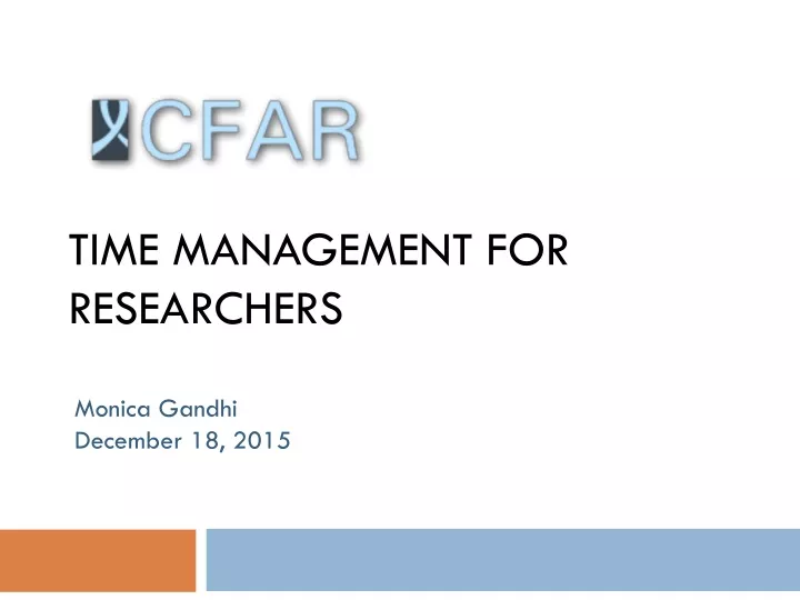 time management for researchers