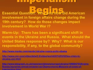 Imperialism Begins