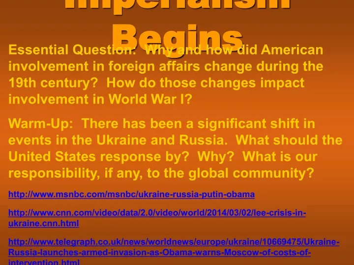 imperialism begins