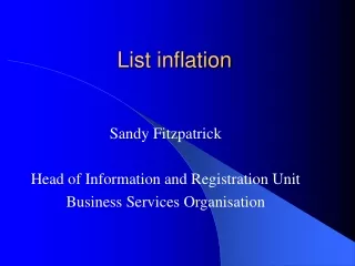 List inflation