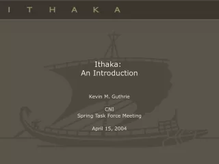 Ithaka:   An Introduction
