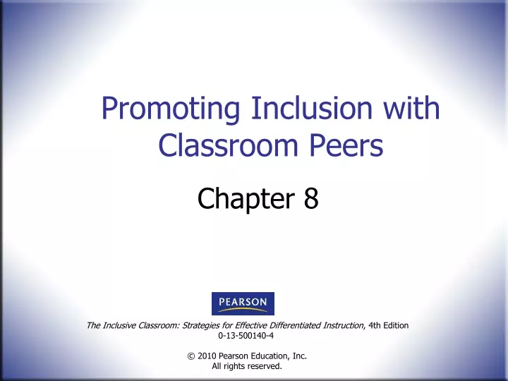 promoting inclusion with classroom peers