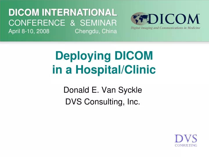 deploying dicom in a hospital clinic