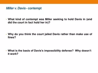 Miller v. Davis  - contempt