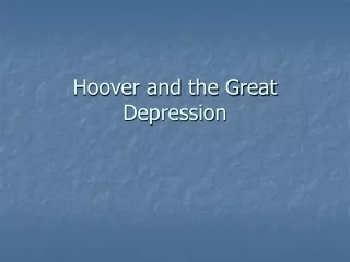 Hoover and the Great Depression