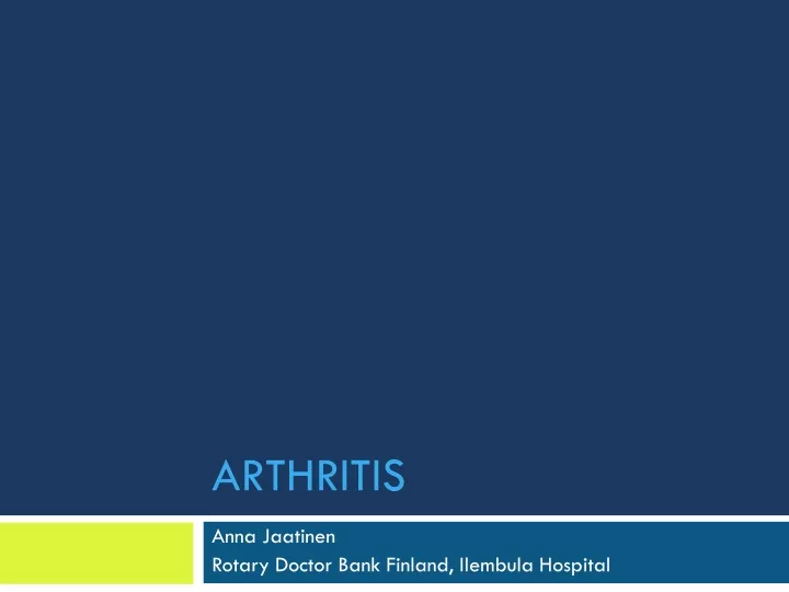 arthritis