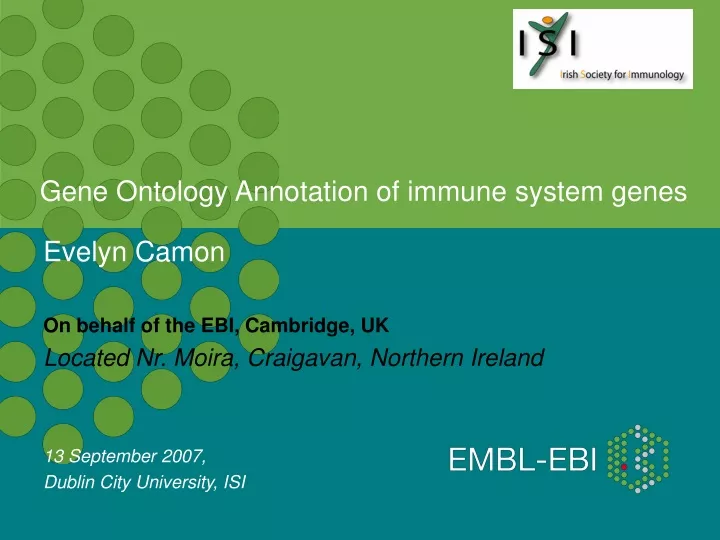 gene ontology annotation of immune system genes