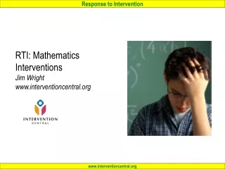 RTI: Mathematics Interventions Jim Wright interventioncentral