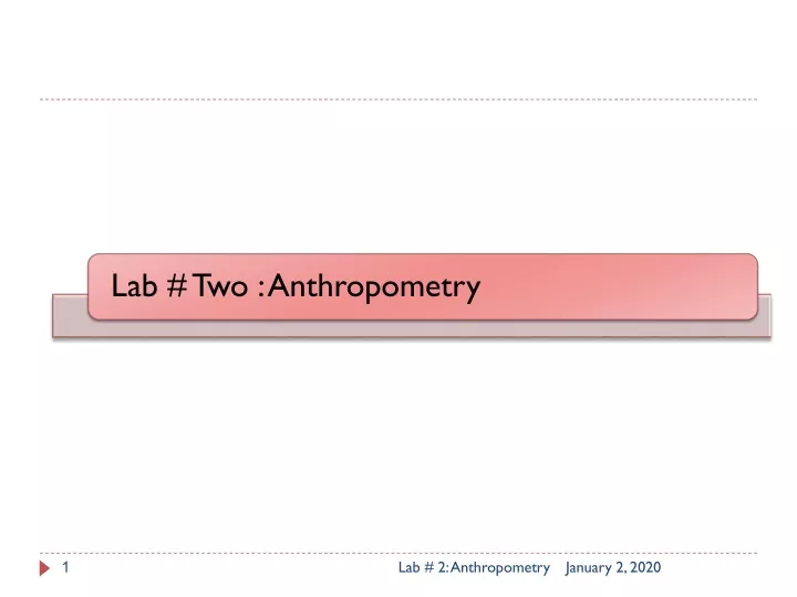 lab 2 anthropometry