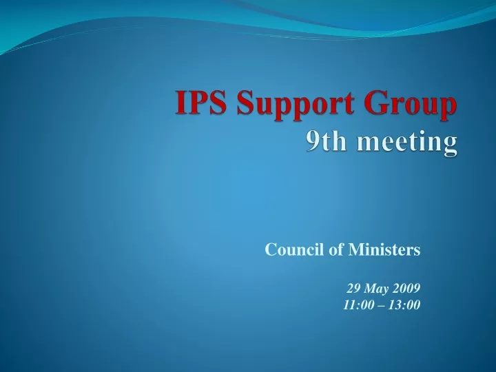 ips support group 9th meeting