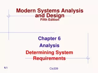 Modern Systems Analysis and Design Fifth Edition