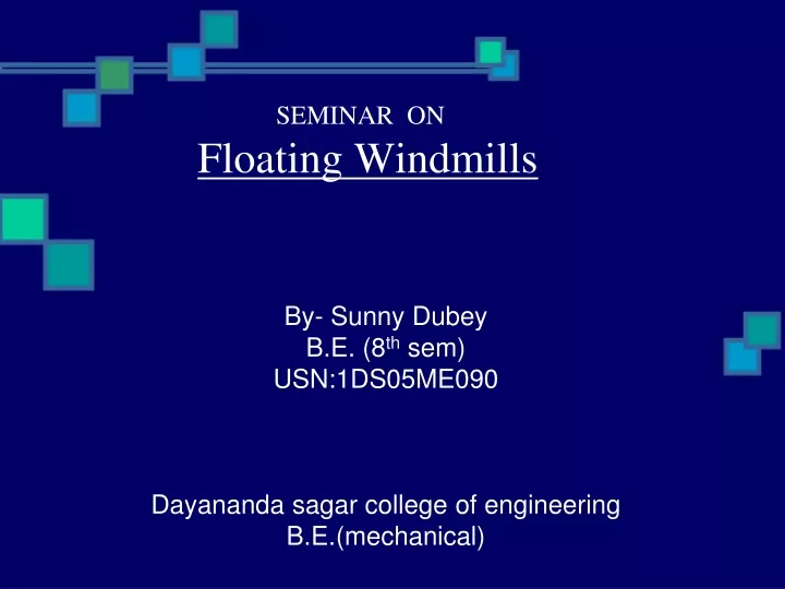 seminar on floating windmills